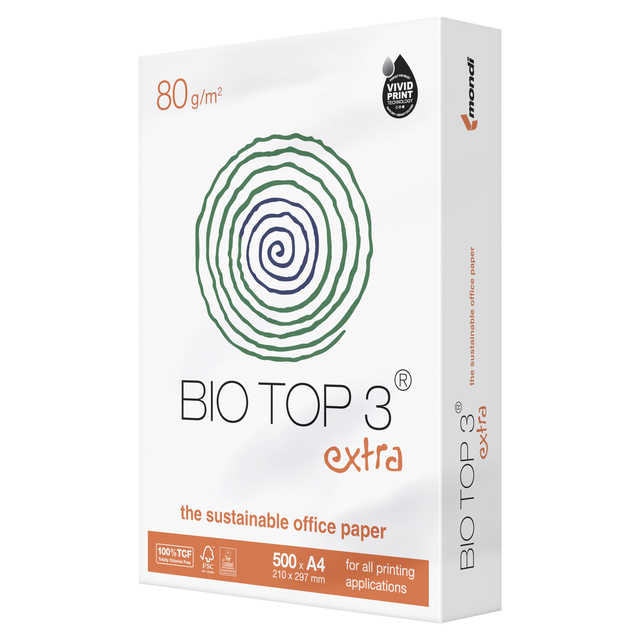 Kopieerpapier BioTop 3 A4 80gr naturel 500 vel