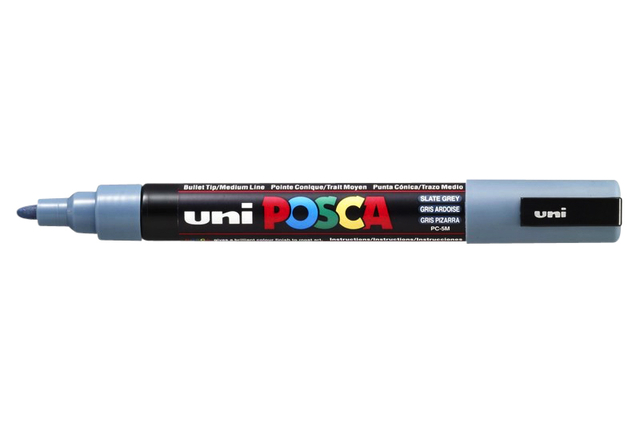 Paintmarker Uni POSCA PC5M medium leisteengrijs