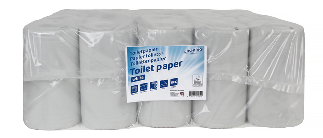 Toiletpapier Cleaninq 2-laags 40x400vel recycled wit