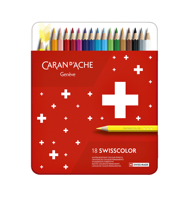 Kleurpotloden Caran d'Ache Swisscolor 18 stuks assorti
