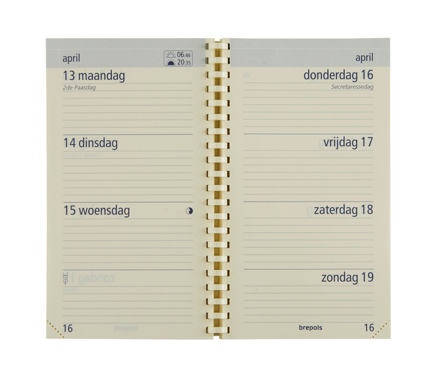 Agenda 2027 Brepols Optivision Pocket Palermo 7dagen/2pagina's zwart