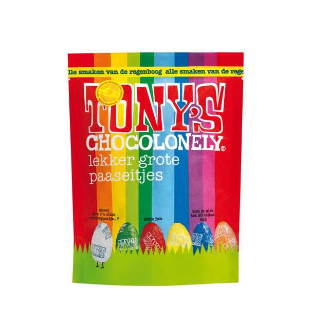 Chocolade Tony's paaseitjes pouch zak 230 gram
