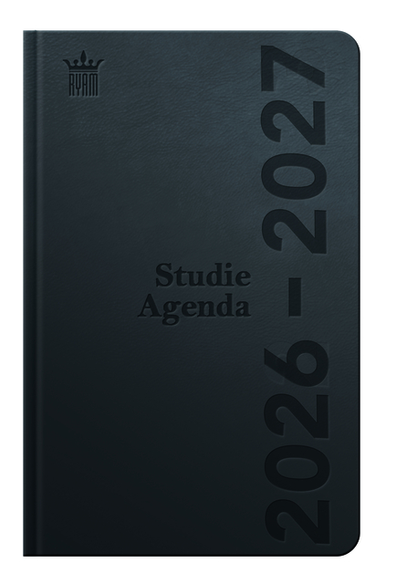 Schoolagenda 2026-2027 Ryam Studie DeLuxe 7dagen/2pagina's zwart