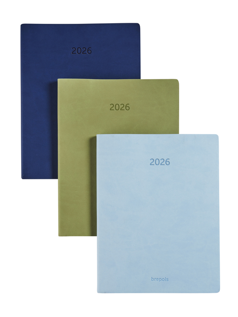 Agenda 2027 Brepols Timing Colora 7dagen/2pag taupe, roze, donkerblauw