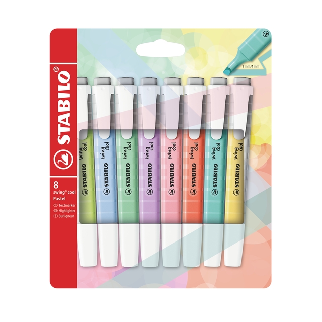 Markeerstift STABILO Swing cool 275/8 assorti etui à 8 stuks