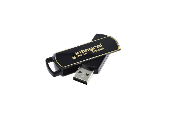 USB stick 3.0 Integral Secure 360 USB-A 32GB zwart
