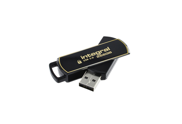 USB stick 3.0 Integral Secure 360 USB-A 256GB zwart