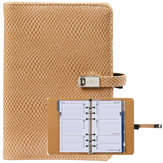 Organizer Kalpa Personal inclusief agenda 2026-2027 7dagen/2pagina's slangenprint bruin