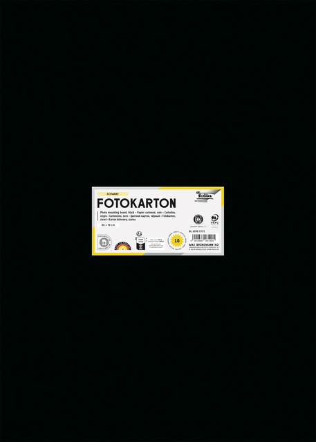 Fotokarton Folia 300gr 50x70cm 90 zwart