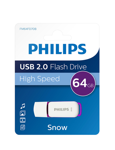 USB stick 2.0 Philips Snow USB-A 64GB paars