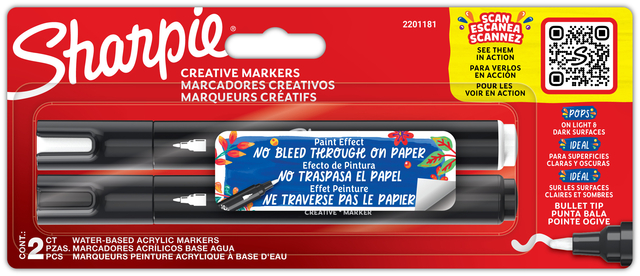 Creatieve marker Sharpie assorti 2 stuks
