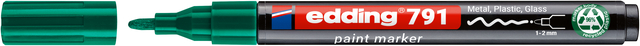 Paintmarker edding 791 PCR op alcoholbasis 1-2mm groen