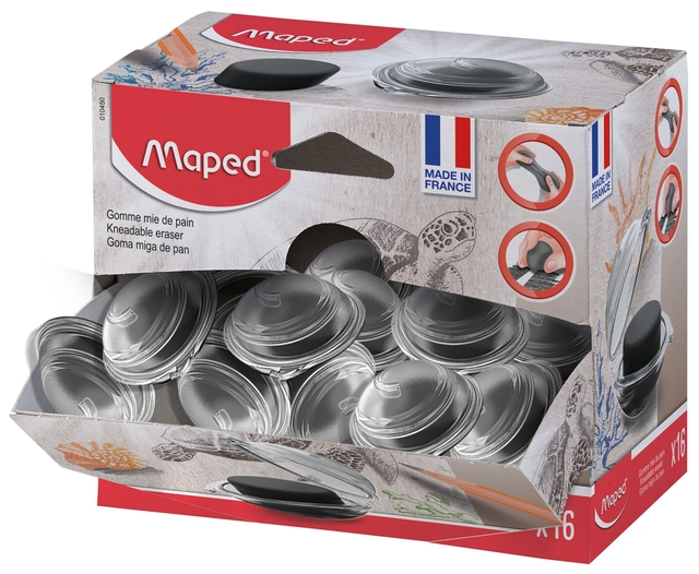 Kneedgum Maped display à 16 stuks zwart