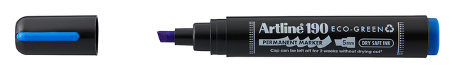 Permanent marker Artline 190  Dry Safe Eco schuin 2-5mm blauw