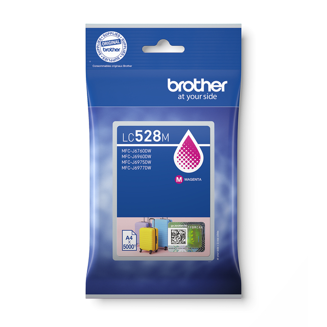Inktcartridge Brother LC-528M rood