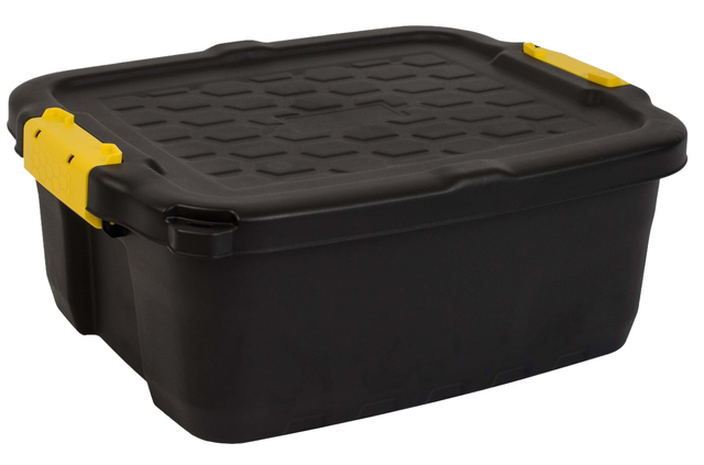 Opbergbox Bankers Box 24 liter met handgrepen robuust zwart