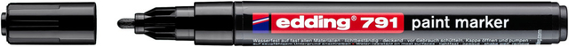 Paintmarker edding 791 op alcoholbasis 1-2mm zwart