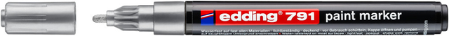 Paintmarker edding 791 op alcoholbasis 1-2mm zilver