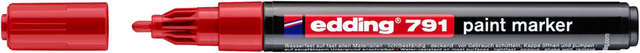 Paintmarker edding 791 op alcoholbasis 1-2mm rood