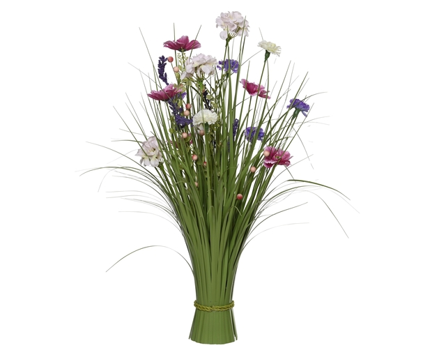 Kunstgras Everlands met bloemen assorti 70cm polyester