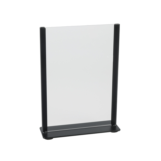 Kaarthouder Europel metaal met acryl bord A5 zwart