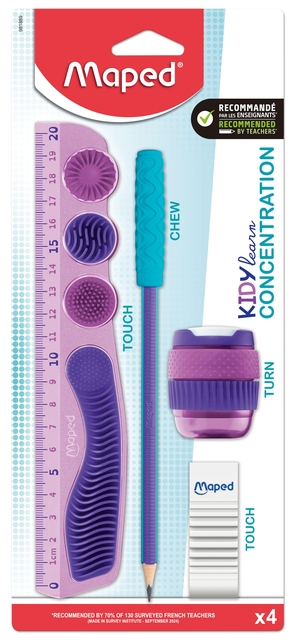 Tekenset Maped Kidy Learn Concentration set à 5 delen paars