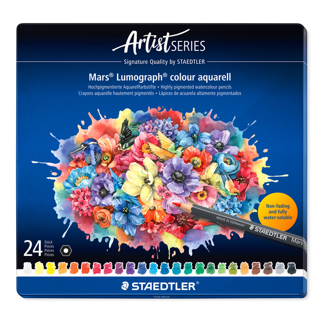Aquarelpotlood Staedtler Mars Lumograph set à 24 kleuren
