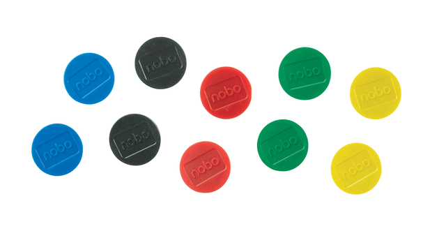 Magneet Nobo 32mm assorti 10 stuks