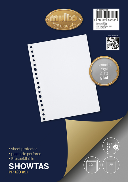 Showtas Multo A5 17-gaats PP 0.14mm glad 10 stuks