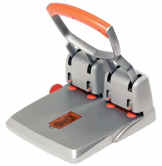 Perforator Rapid Supreme Heavy Duty HDC150/4 4-gaats 150 vel zilver/oranje