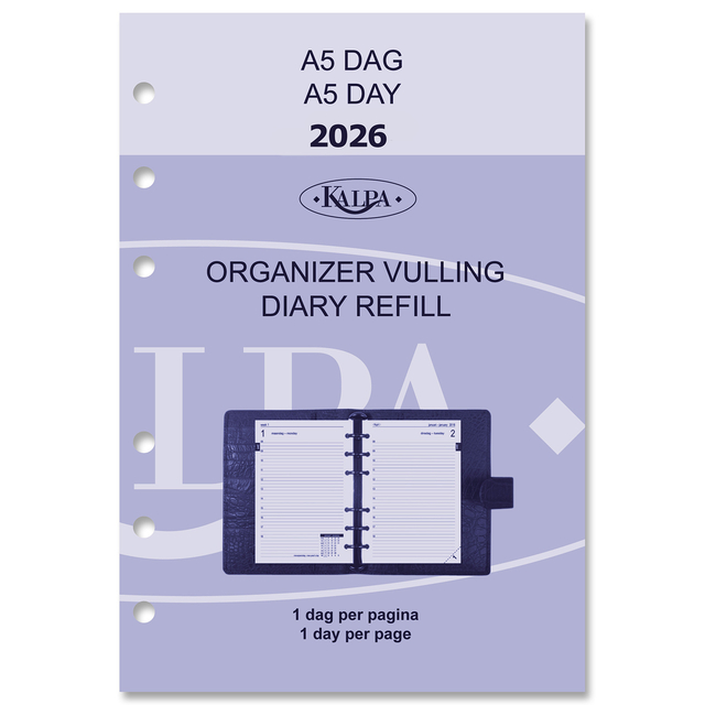 Agendavulling 2027 Kalpa A5 1dag/1pagina