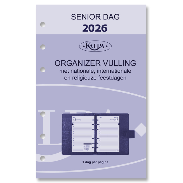 Agendavulling 2027 Kalpa Senior 1dag/1pagina