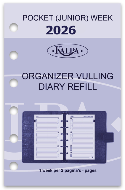 Agendavulling 2027 Kalpa Pocket 7dagen/2pagina's