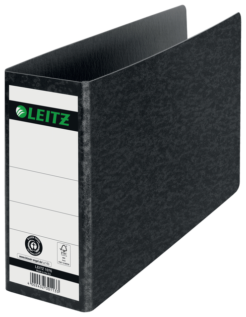 Ordner Leitz 1076 180° 77mm karton A5 dwars zwart