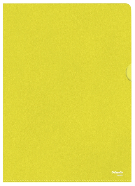 Insteekmap L-model Esselte standaard A4 0.11mm PP geel 100 stuks