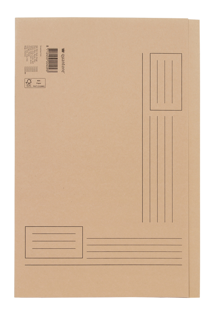 Vouwmap Quantore folio ongelijke zijde 250gr beige
