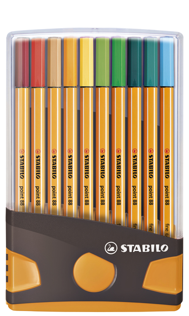 Fineliner STABILO point 88/20 ColorParade rollerset antr/or F ass 20st