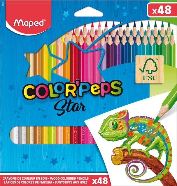 Kleurpotlood Maped Color'Peps Star set à 48 kleuren