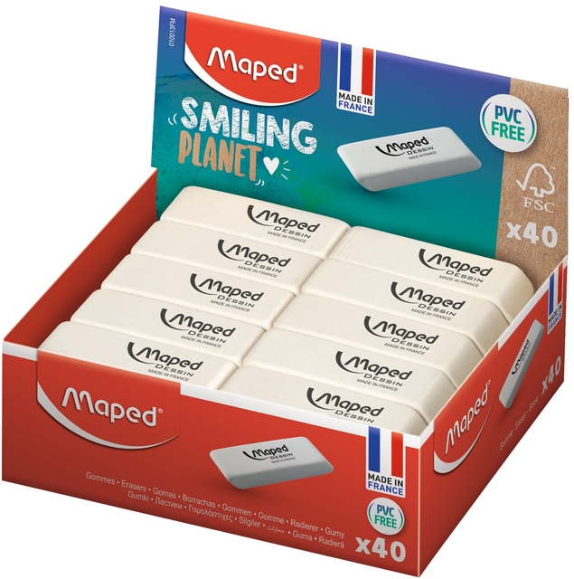 Gum Maped Smiling Planet Dessin wit