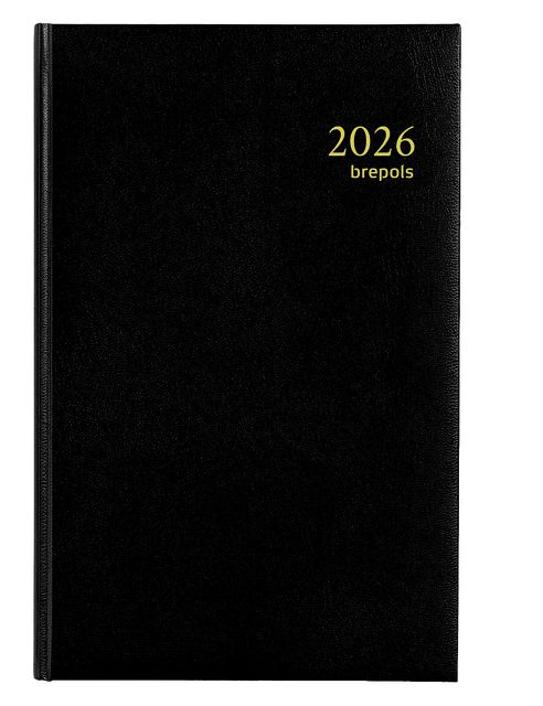 Agenda 2027 Brepols Saturnus Luxe 1dag/1pagina zwart