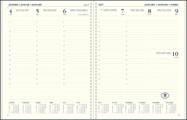 Agendavulling 2027 Ryam Executive A5 7dagen/2pagina's staand