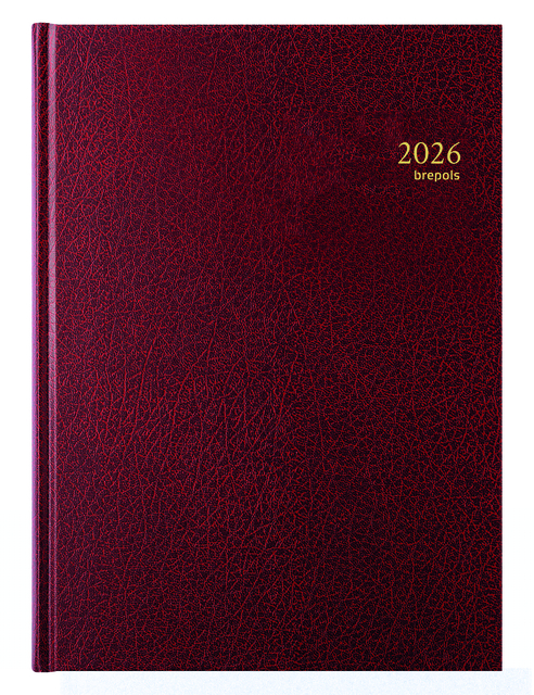 Agenda 2027 Brepols Bremax Santex A4 1dag/2pag 8 kolommen bordeaux