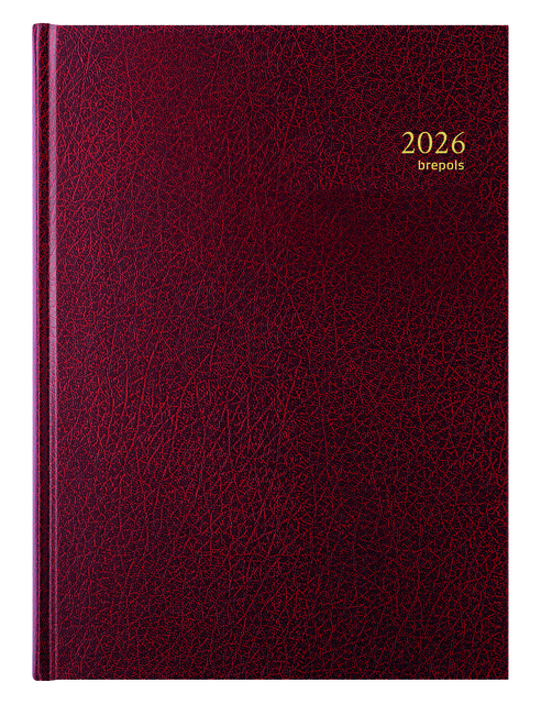 Agenda 2027 Brepols Bremax Santex A4 1dag/1pagina 4 kolommen bordeaux