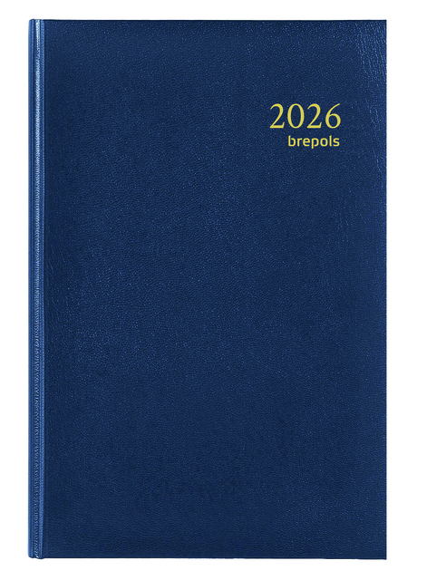 Agenda 2027 Brepols Saturnus Luxe 1dag/1pagina blauw