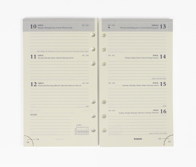 Agendavulling 2027 Brepols Brefax 17 7dagen/2pagina's