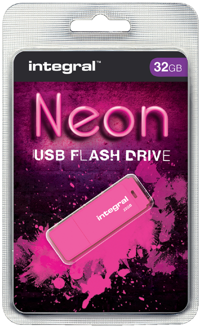 USB stick 2.0 Integral Neon USB-A 32GB roze