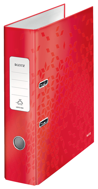 Ordner Leitz WOW 180 gelamineerd 80mm A4 rood