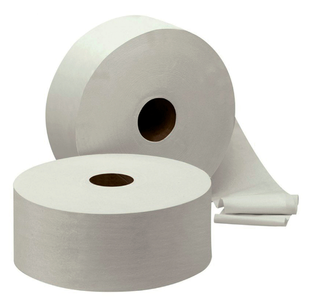 Toiletpapier Cleaninq jumbo groot 2-laags 380m wit
