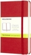 Notitieboek Moleskine pocket 90x140mm blanco hard cover rood