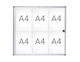 Binnenvitrine wand MAULextraslim whiteboard 6xA4 met slot